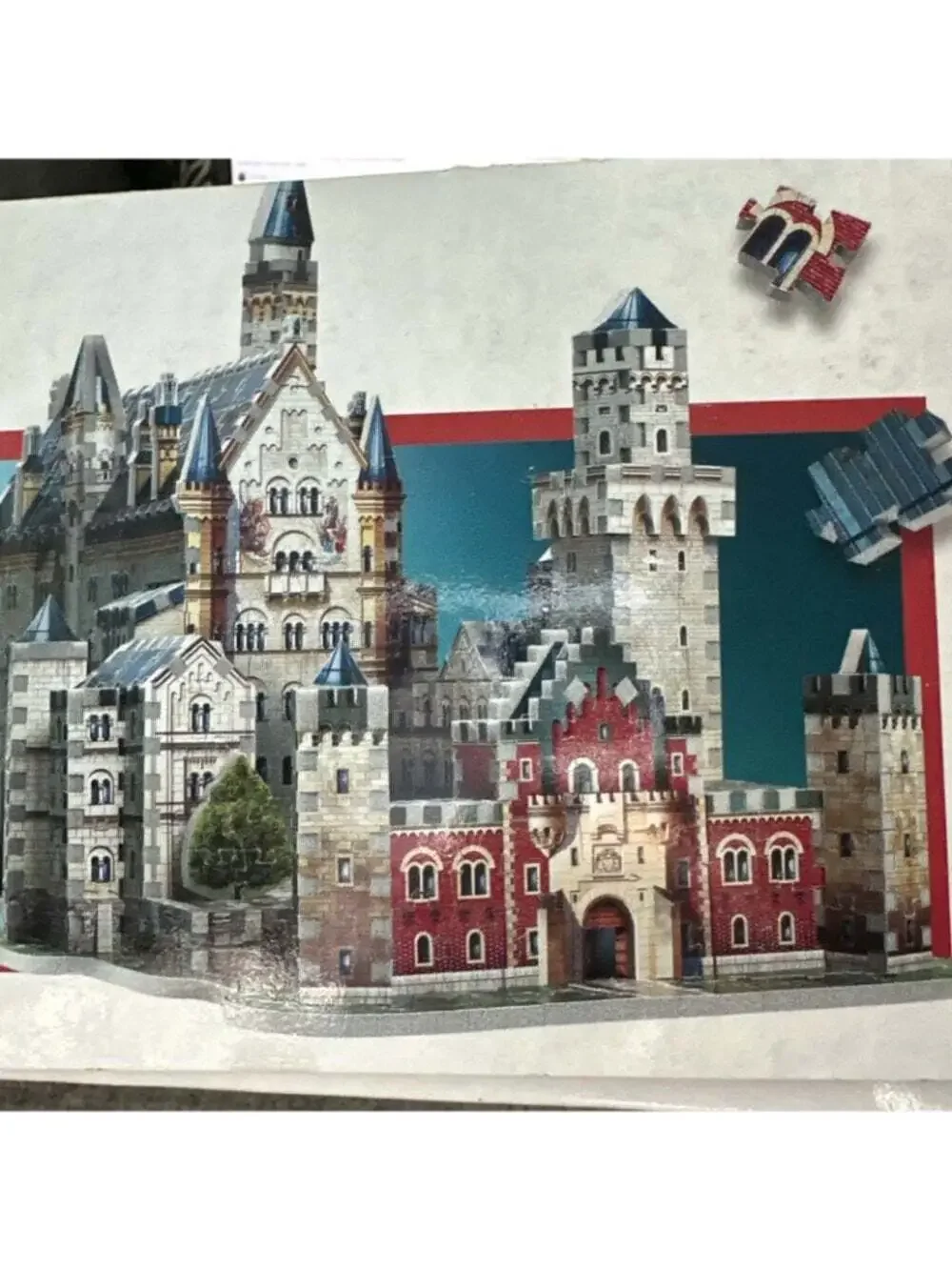 Vintage Wrebbit 3D Neuschwanstein Castle 890 Piece Puzzle Complete Castles